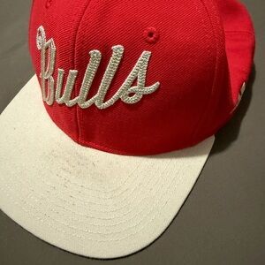 Adidas Red and White Bulls Hat